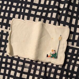 Vintage 8 Embroidered cocktail napkins